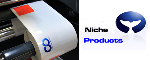 The Etiquette production team have printed synthetic labels for overprinting for Niche Products